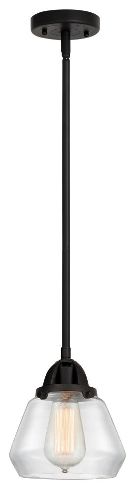 Fulton Mini Pendant, Matte Black, Clear, Clear