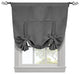 Ava Blackout Curtains Rod Pocket Tie Up Shade, Gray, 46"x63"