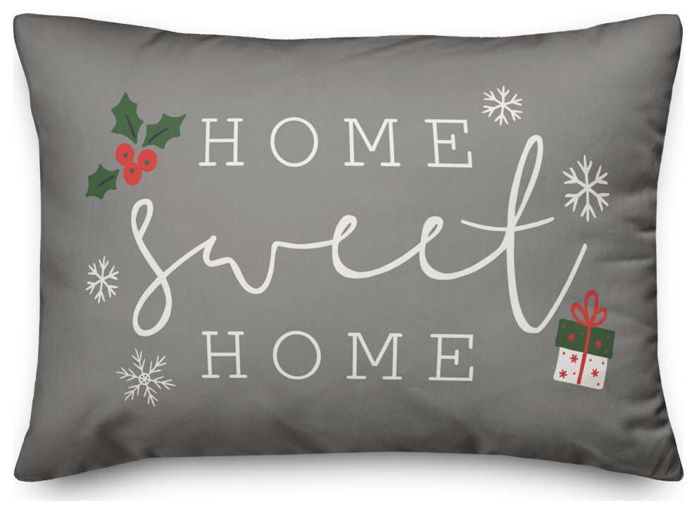 Gray Home Sweet Home 20x14 Spun Poly Pillow