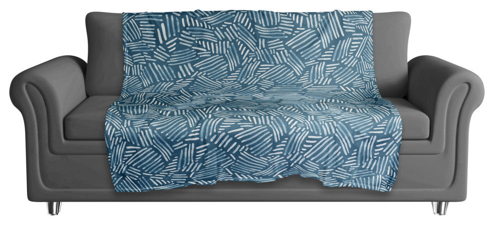 Watercolor Stripe Pattern 50x60 Coral Fleece Blanket