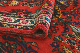 Fine Vintage Distressed Sezer Red/Beige Runner, 3'4x9'11