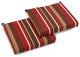 20"x19" Spun Polyester Chair Cushion, Set of 2, Monserrat Sangria
