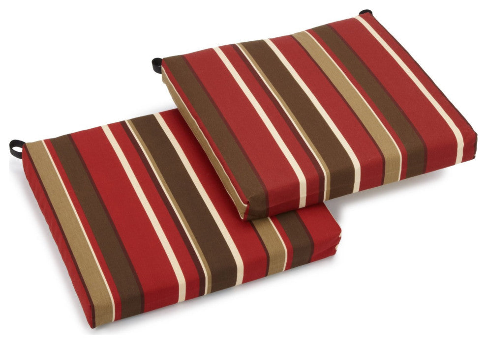 20"x19" Spun Polyester Chair Cushion, Set of 2, Monserrat Sangria