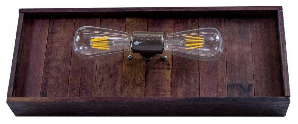 Wine Barrel Vanity Light - Gemius - Made from reclaimed CA wine tanks