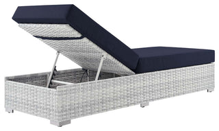 Convene Outdoor Patio Chaise Light Gray Navy