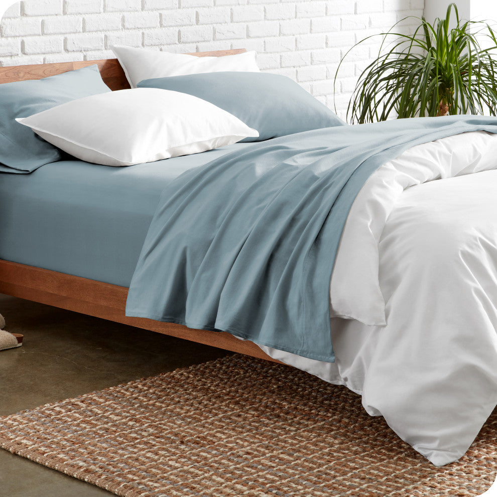 1800 Microfiber Sheet Set, Dusty Blue, Full