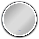 Luminosity Embedded Round Touchscreen Led Mirror, 24" Wide