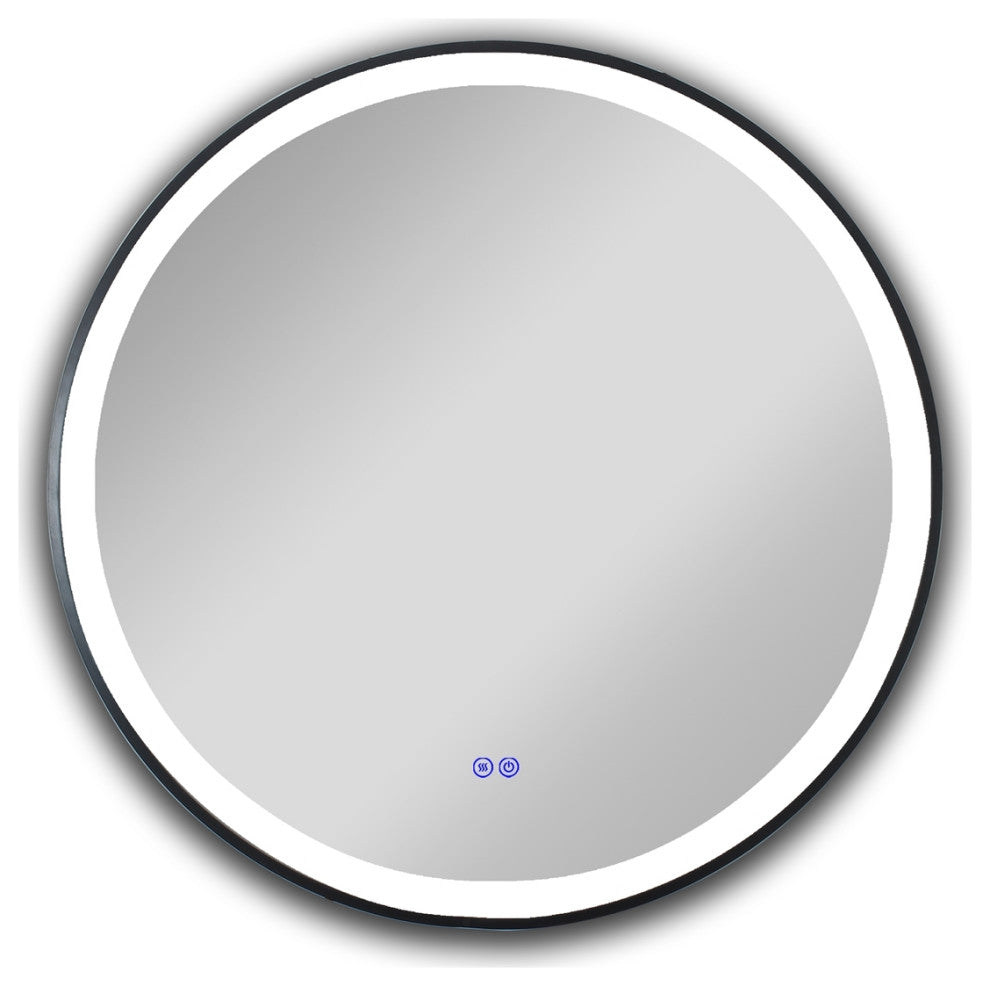 Luminosity Embedded Round Touchscreen Led Mirror, 24" Wide