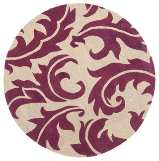 Safavieh Soho Soh841B Floral Rug, Purple/Beige, 6'0"x6'0" Square