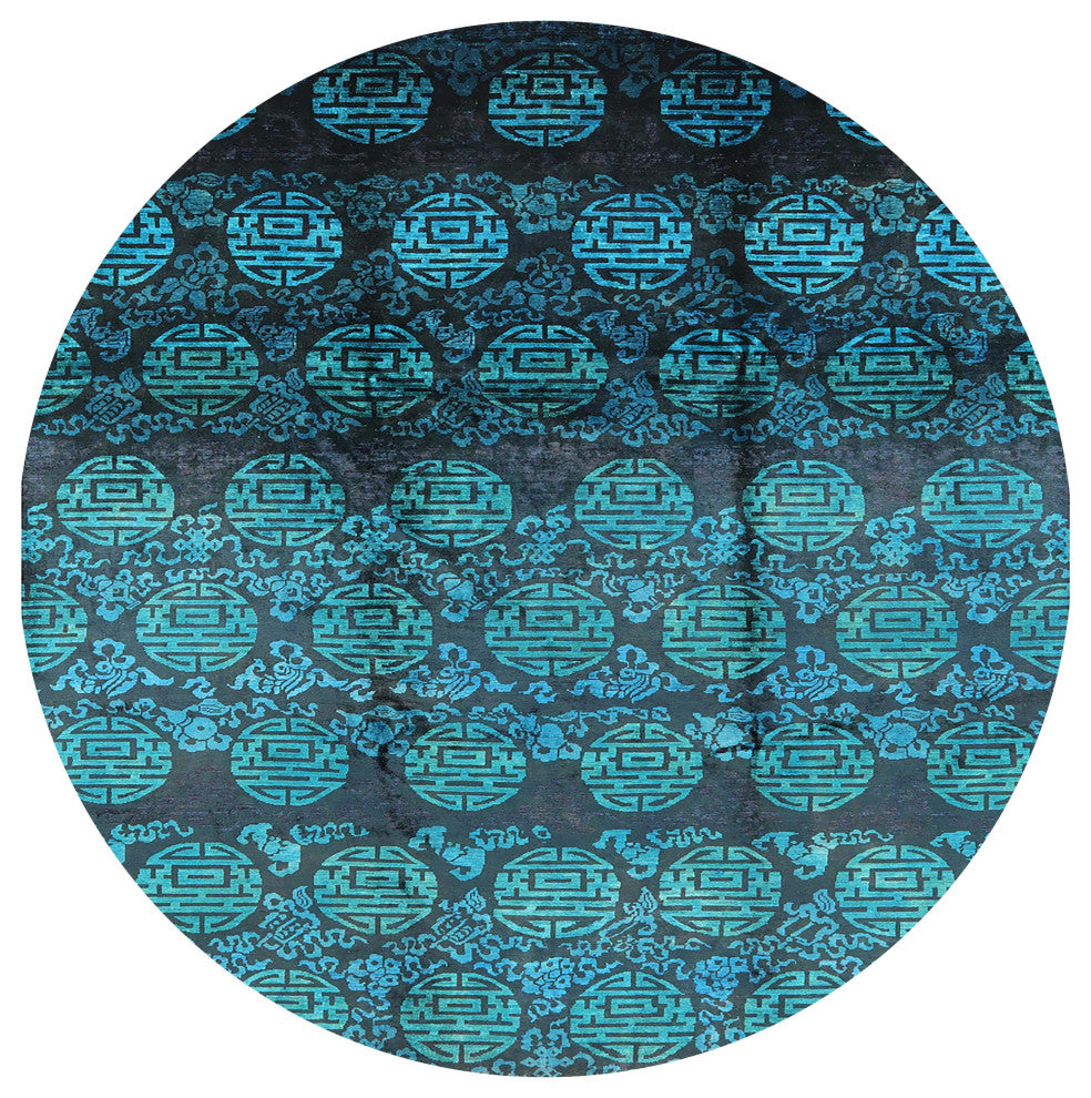 Ahgly Company Indoor Round Mid-Century Modern Area Rugs, 7' Round