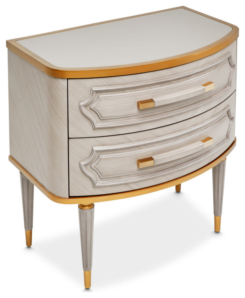 St. Charles 2-Drawer Nightstand, Dove Gray