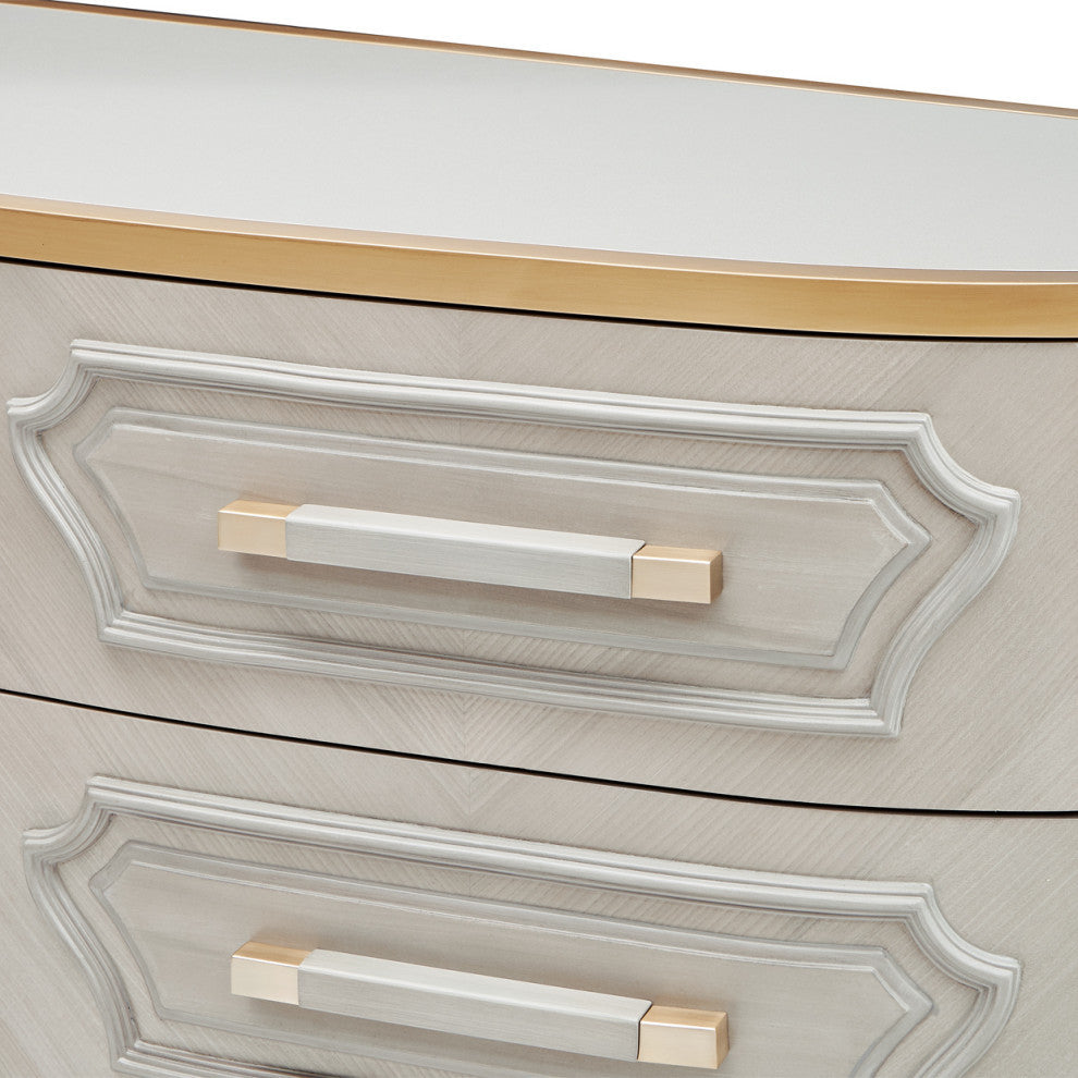 St. Charles Dresser With Mirror, Dove Gray