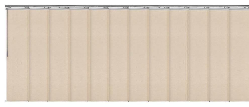 Maxene 12-Panel Track Extendable Vertical Blinds 140-260"W