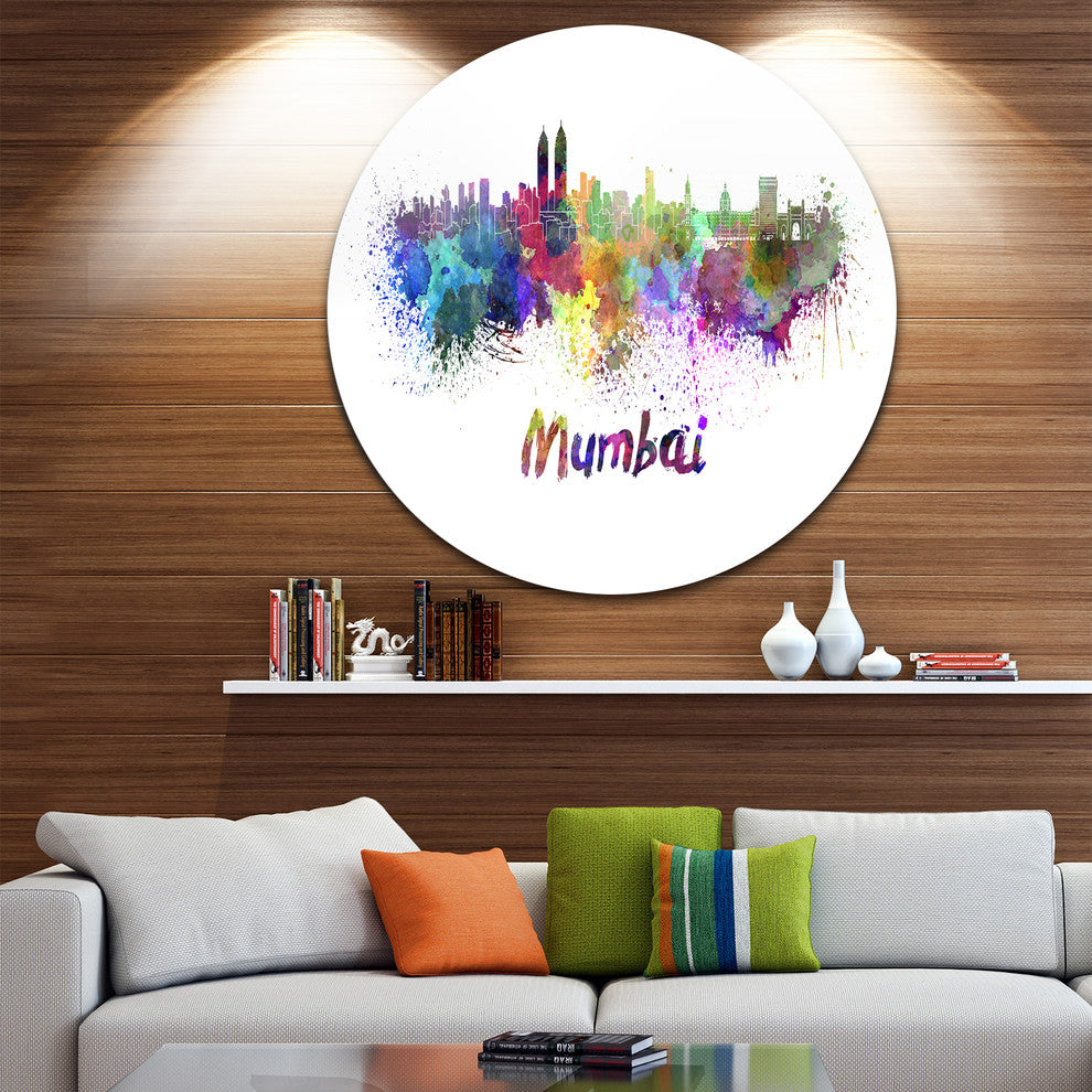 Mumbai Skyline, Cityscape Round Wall Art, 23"