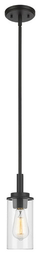 1 Light 4" Matte Black Mini-Pendant