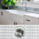 Luxury 33-Inch SOLID Fireclay Farmhouse Sink in White with Accs, Flat Front