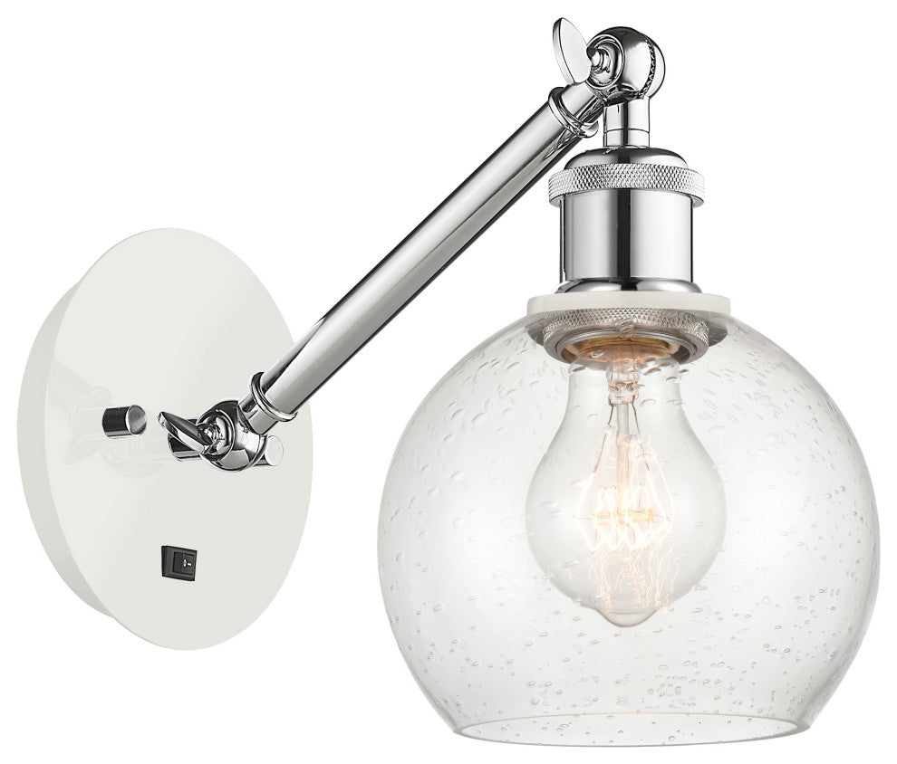 Innovations 317-1W-WPC-G124-6-LED 1-Light Sconce, White and Polished Chrome