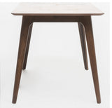 GDF Studio 5-Piece Francaise Mid Century Walnut Finish Dining Set, Charcoal