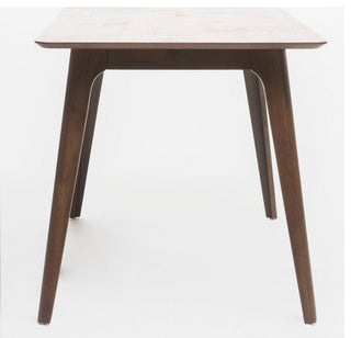GDF Studio 5-Piece Francaise Mid Century Walnut Finish Dining Set, Charcoal
