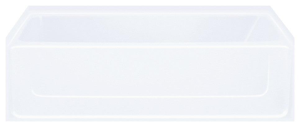 Sterling All Pro 60.25"x30.5"x15" Vikrell Left-Hand Bath, White