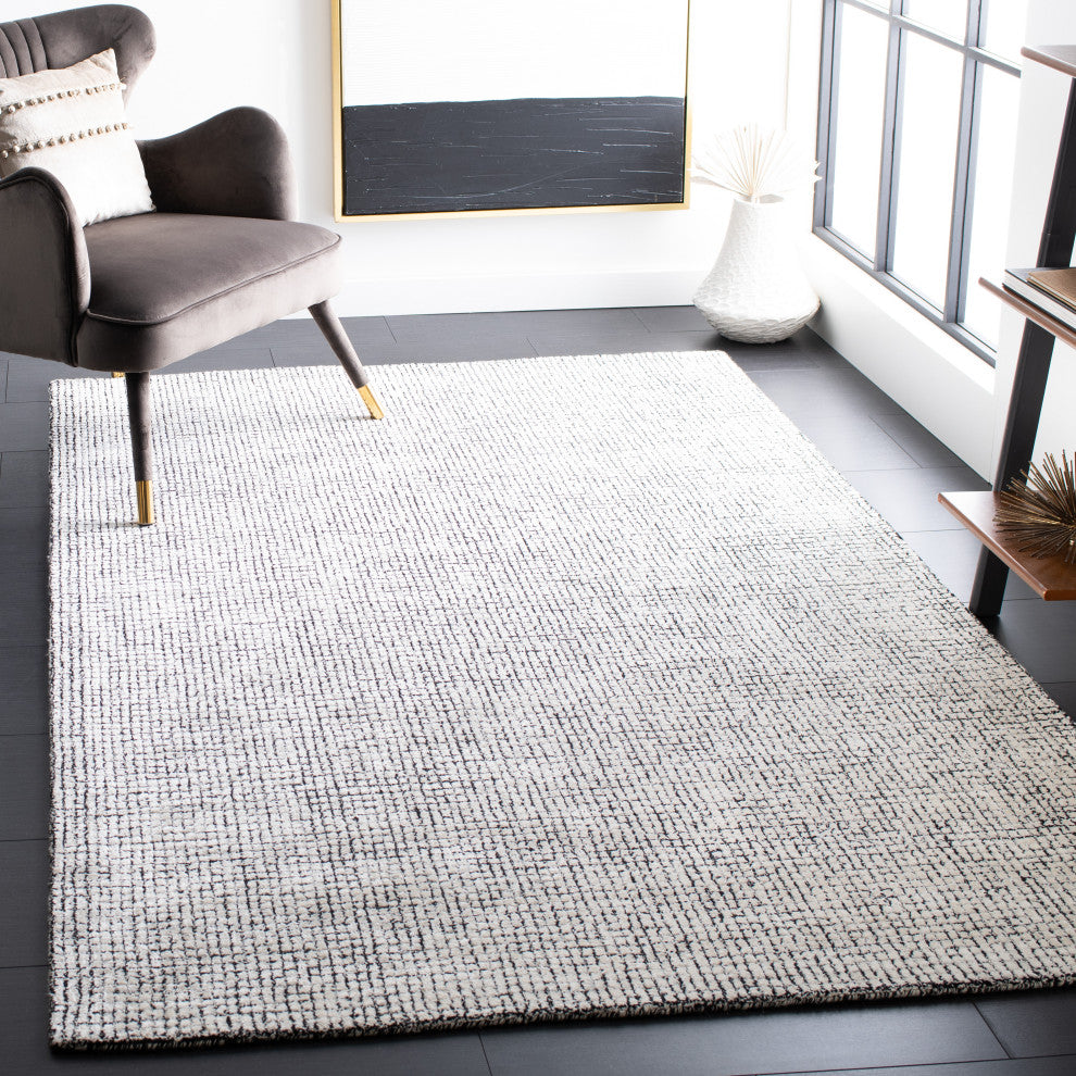 Safavieh Couture Abstract Collection, ABT470 Rug, Ivory/Black, 4'x6'