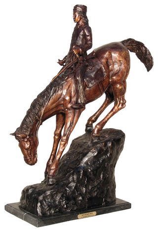Remington Design, "Mountain Man" Bronze Sculpture With Marble Base