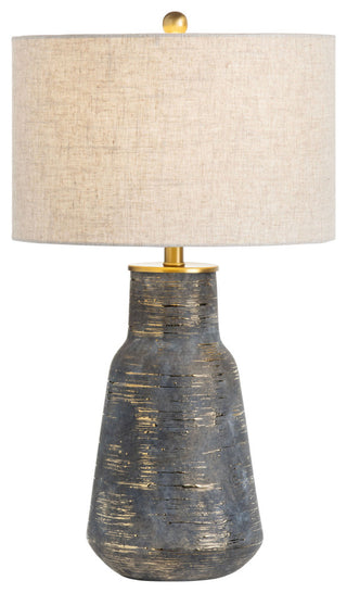 Trinity 28" Urn Table Lamp With Linen Drum Shade, Gray