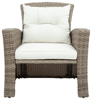 Gewnee Outdoor Conversation Set All Weather Wicker Sectional Sofa, Beige