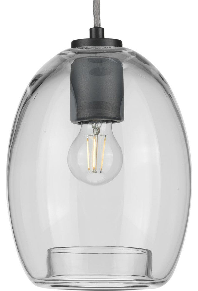 Caisson Collection Graphite 1-Light Mini-Pendant