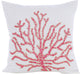 Red Decorative Pillows 20"x20" Sofa Pillow Covers, Cotton, Coral Secrets