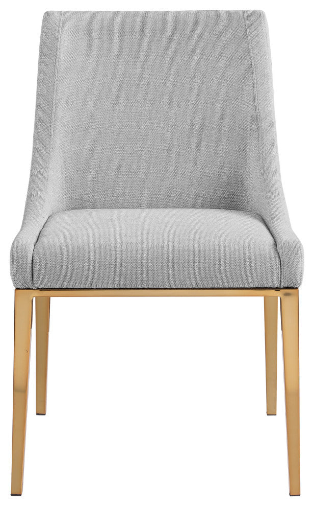 Haines Polyester Fabric Dining Chair, Grey