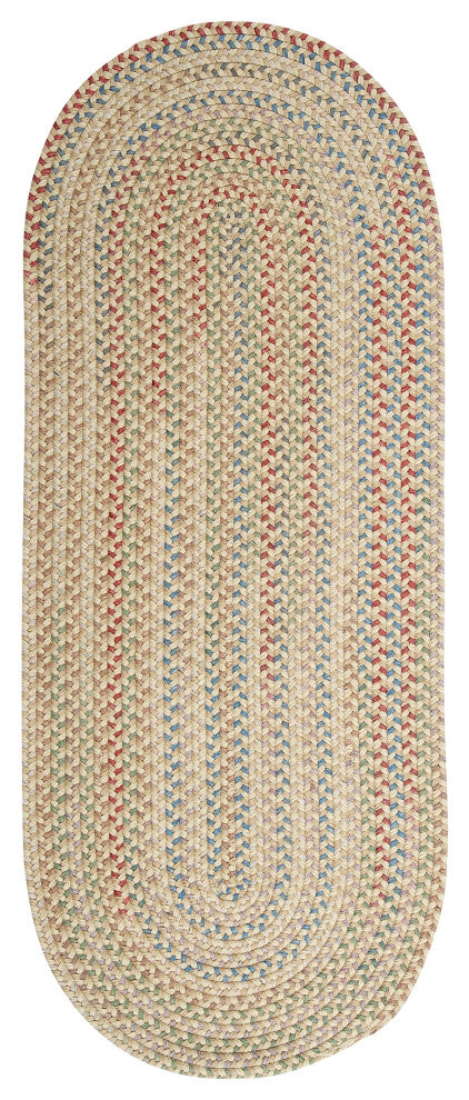 Colonial Mills Charlesgate Multicolor Braided Rug, Neutral, 7x10