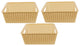 Plastic Rattan Storage Box Basket Organizer Large, ba426, Beige, 3