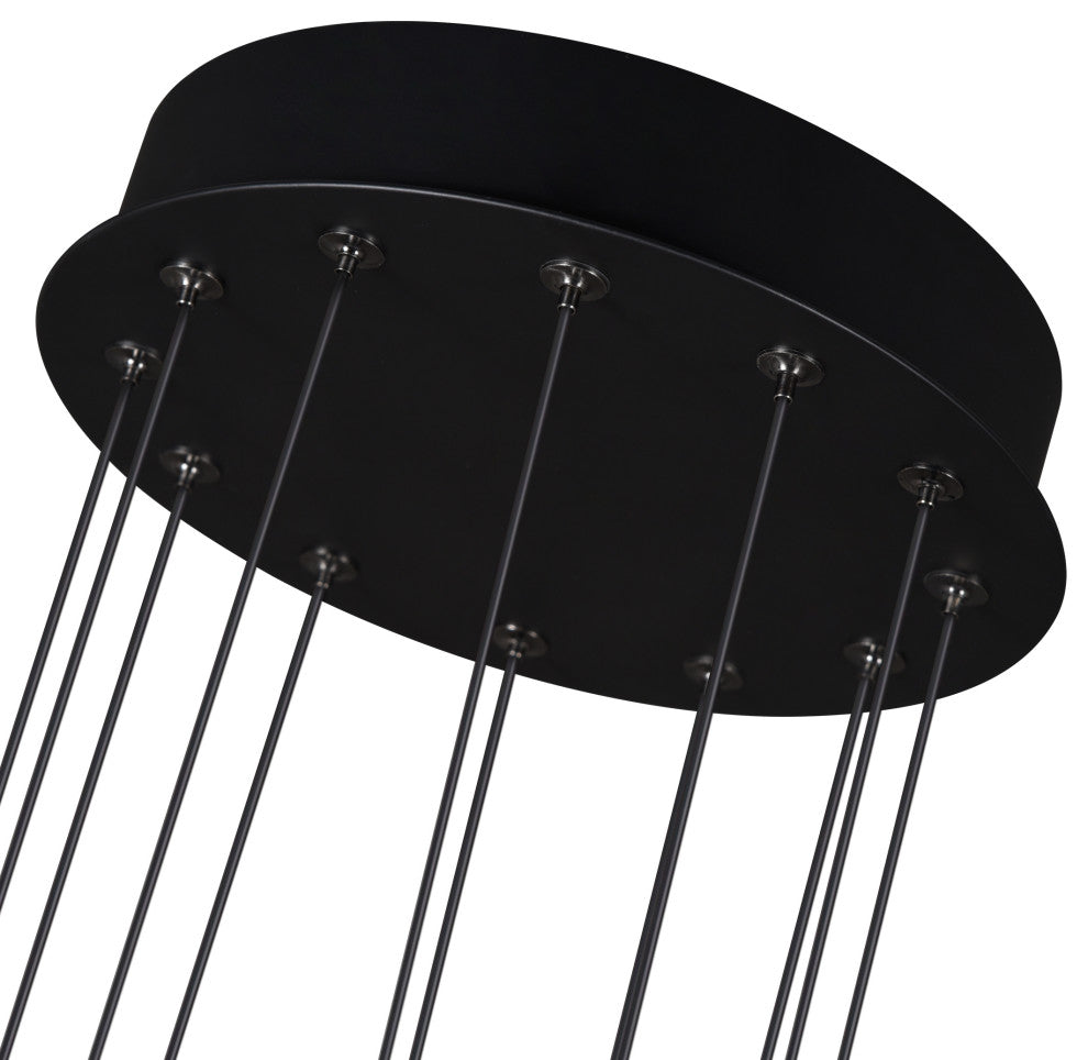 32" ETL Certified Integrated LED Pendant Lighting Fixture, Black VMP25060BL