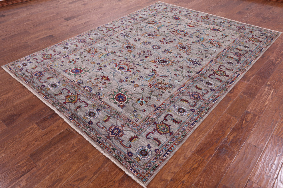 Persian Tabriz Handmade Wool Rug 7' 0" X 9' 8" Q9884