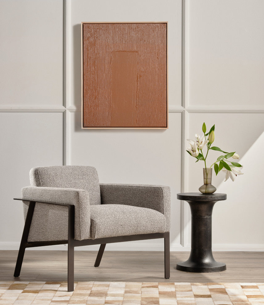 Gino End Table-Raw Black