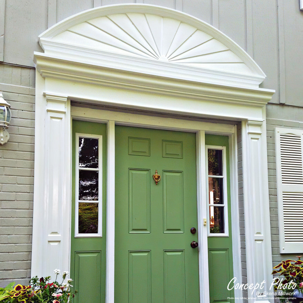 Peaked Cap Sunburst Architectural Grade PVC Pediment