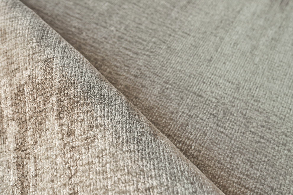 Chroma Handmade Hand Loomed Wool and Bamboo Silk Beige/Brown Area Rug