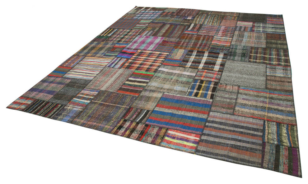 Rug N Carpet - Handmade Oriental 10' 10'' x 13' 6'' Unique Patchwork Kilim Rug