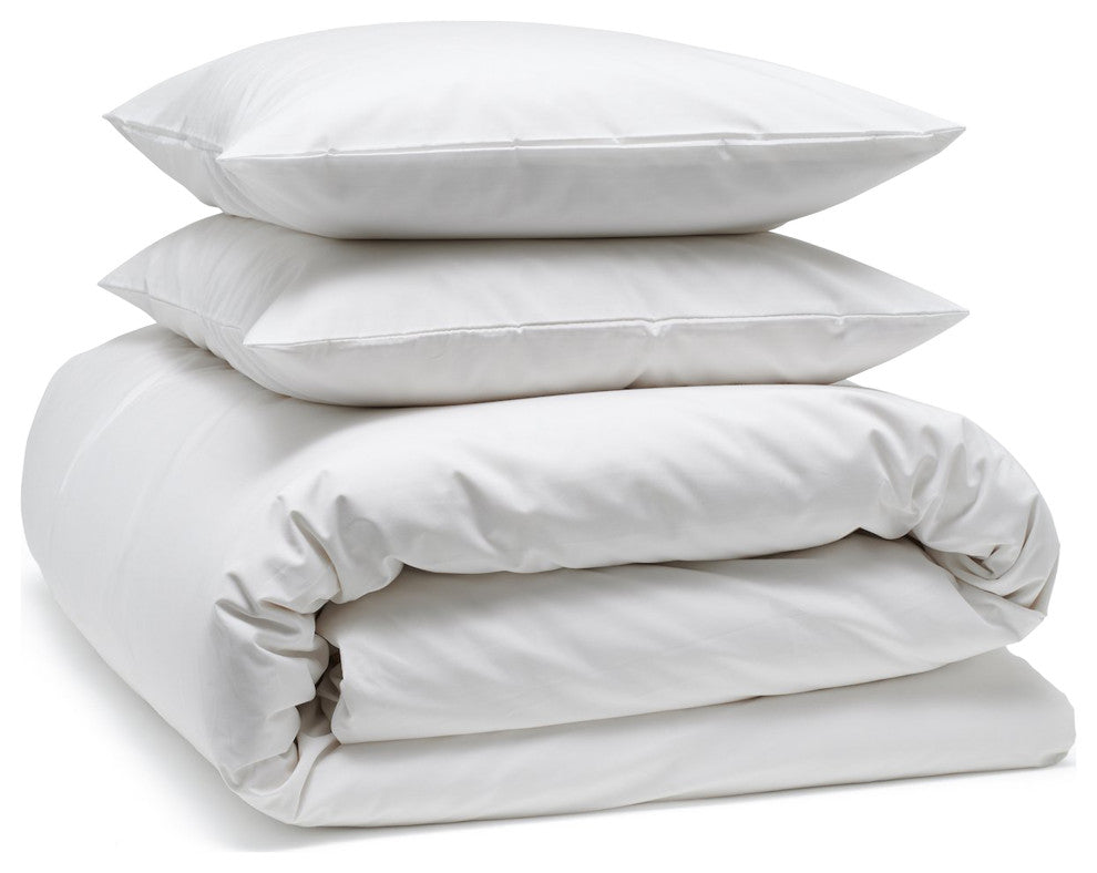 A1HC Organic Cotton Duvet Cover Set, White, Twin