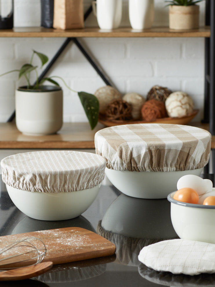 DII Asst Stone Farmhouse Woven Dish Cover (Set of 3)
