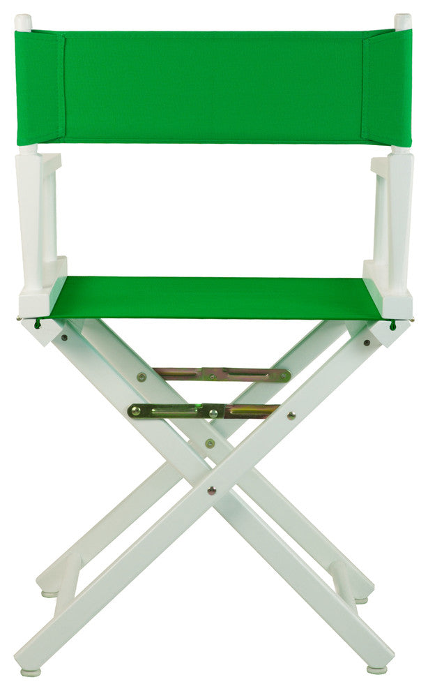 018" Director's Chair White Frame-Green Canvas