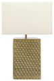Nuloom Aluminium Cotton Shade Brass Finish Inline Switch Table Lamp, 21"
