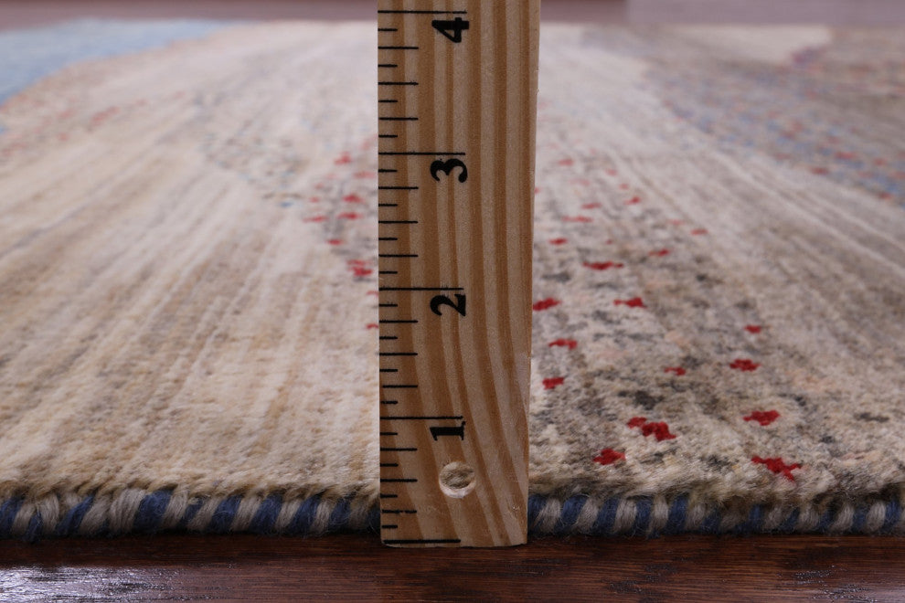 Hand Knotted Tribal Persian Gabbeh Wool Rug 5' 9" X 7' 7" Q9897