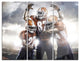 "American Footballer in Action" Digital Metal Wall Art, 3 Panels, 36"x28"