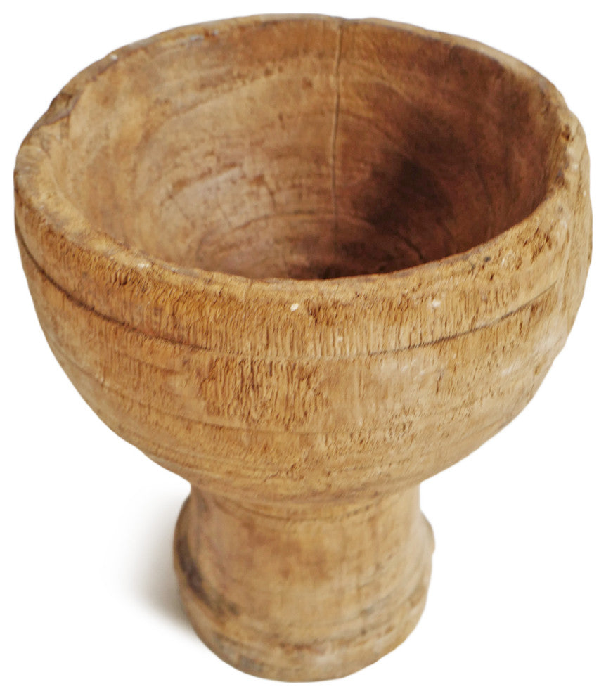 Consigned Old Wood India Mortar Cup 7