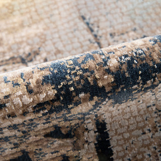 Haleena Draper Indigo Polyester Blend Area Rug, 10'3"x14'