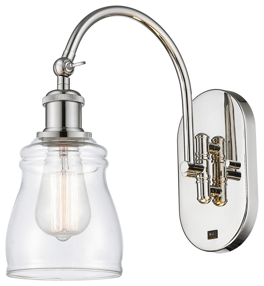 Innovations 518-1W-PN-G392 Ellery 1 Light 5.3" Sconce, Polished Nickel