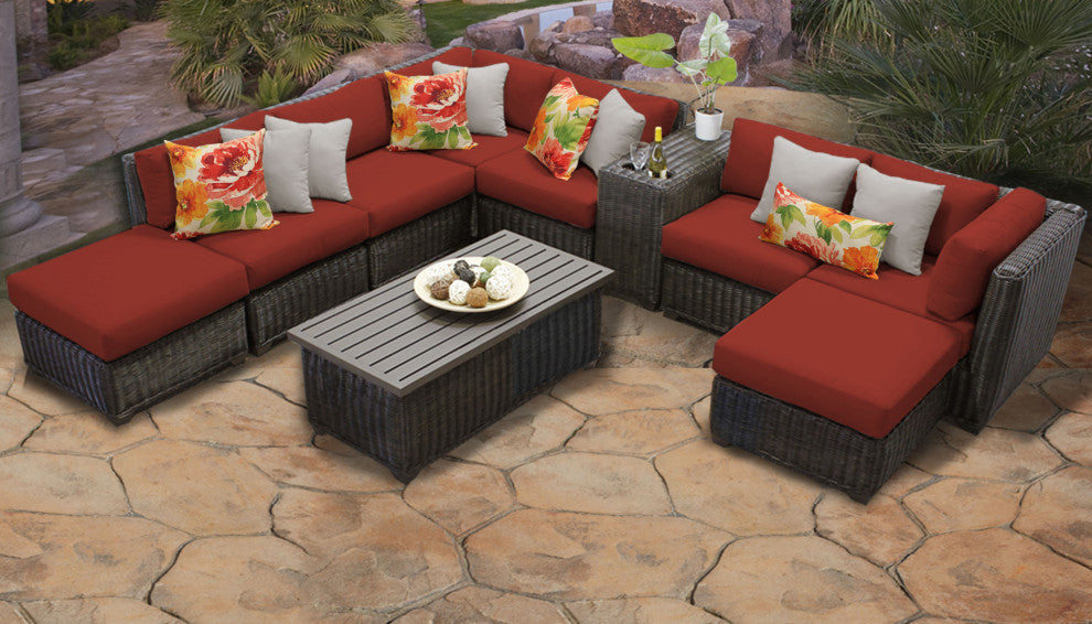 Venice 10 Piece Outdoor Wicker Patio Furniture Set 10a