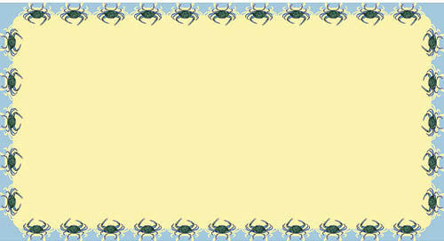 Betsy Drake Crab Rectangular Table Cloth
